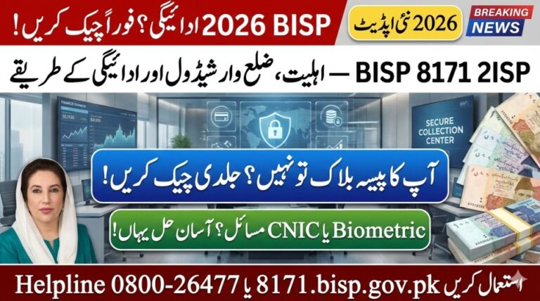 BISP 8171 2026: Eligibility, District-Wise Schedule, and Payment Methods