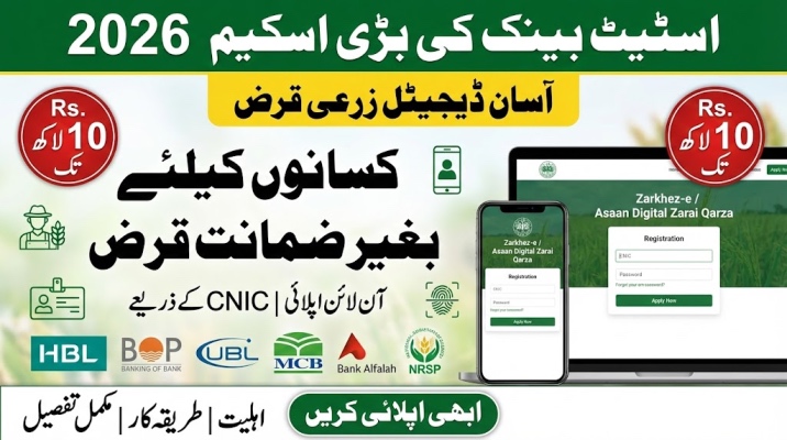 SBP Asaan Digital Zarai Qarza 2026: Online Apply, Eligibility & Loan Limit (New Update)