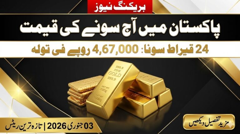 Gold Rate in Pakistan Today – Latest Gold Prices in Major Cities (3 January)