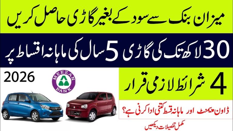 Meezan Bank Car Ijarah 2026 – Get Your Dream Car on Halal Installments