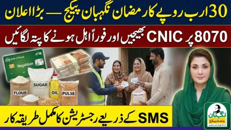 Today Update: How to Send CNIC to 8070 for Ramzan Negahban Program 2026