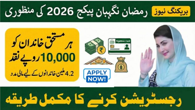 CM Punjab Maryam Nawaz Nigehban Card 2026: Get 10,000 Cash and Free Rashan at Your Doorstep!