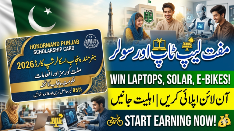 Hunarmand Punjab Scholarship Card 2026 - Online Registration & Last Date