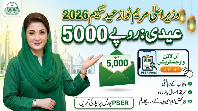 Maryam Nawaz 5000 Eid Scheme 2026 | Online Registration & Eligibility Guide.pita.org.pk