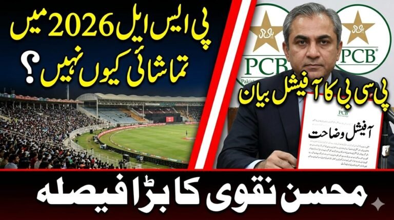 Why PSL 2026 Has No Spectators - PCB Official Explanation