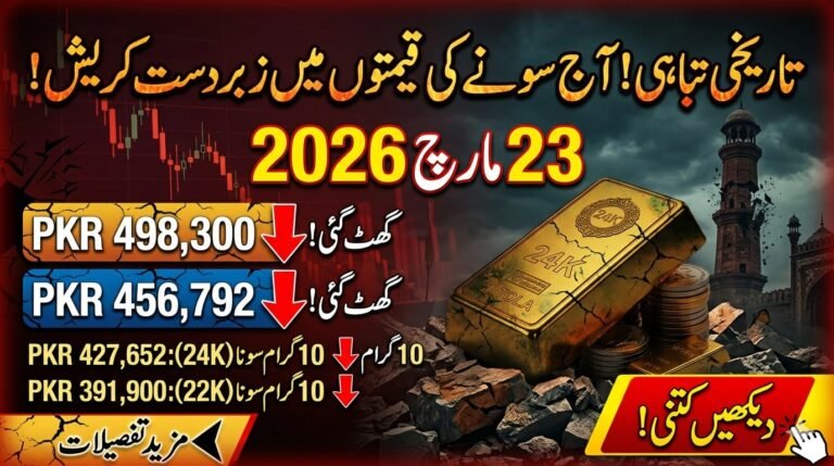 Gold Rate Today in Pakistan: Live 24K, 22K, and 21K Prices (23 March 2026)