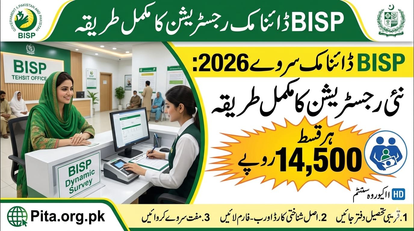 BISP Dynamic Survey 2026: Step-by-Step Guide To New Registration & Rs 14,500 Kafaalat Payment