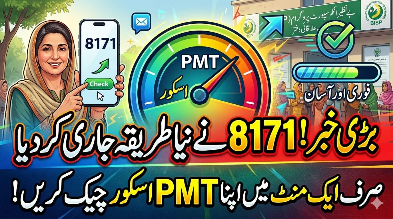 BISP 8171 PMT Score Update 2026. pita.org.pk
