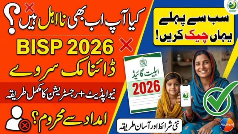 BISP 2026 Dynamic Survey Update.pita.org.pk